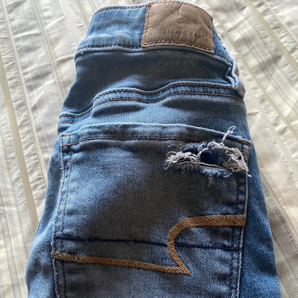 Light blue American eagle high rise jeggings